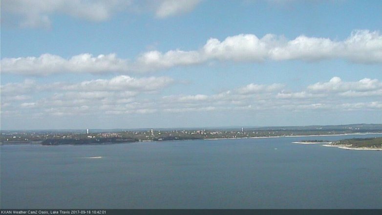 Lake Travis webcam, September 16, 2017 9:55 AM CT