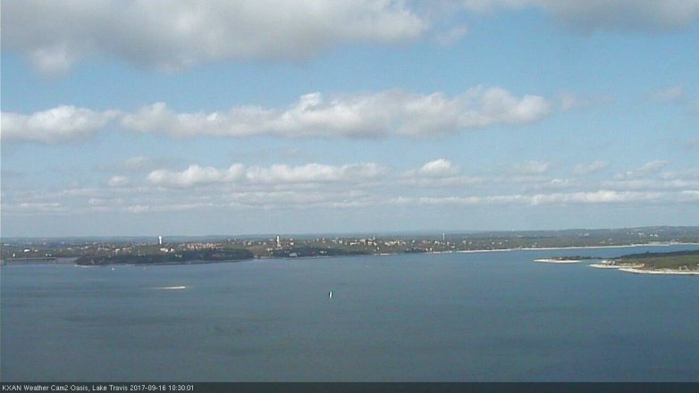 Lake Travis webcam, September 16, 2017 10:00 AM CT