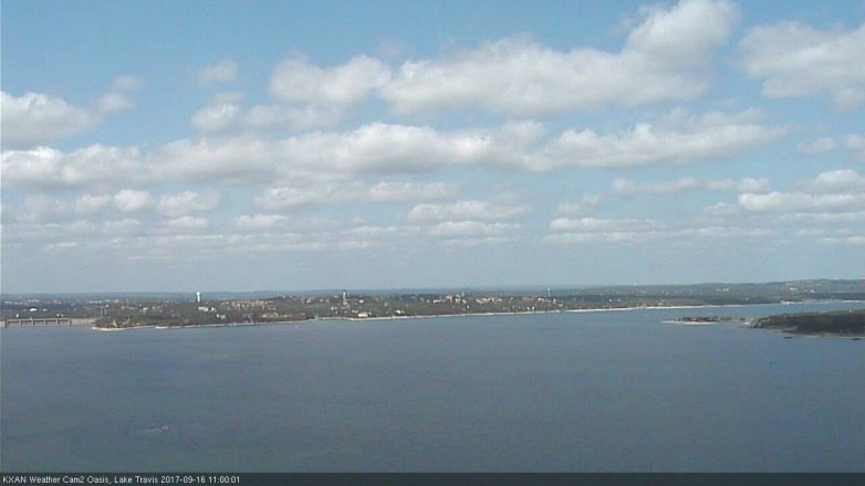 Lake Travis webcam, September 16, 2017 10:10 AM CT