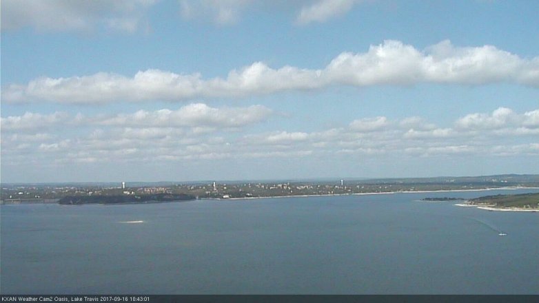 Lake Travis webcam, September 16, 2017 10:15 AM CT