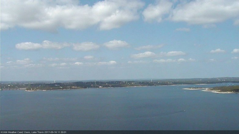 Lake Travis webcam, September 16, 2017 10:55 AM CT