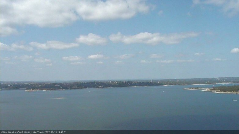 Lake Travis webcam, September 16, 2017 11:05 AM CT