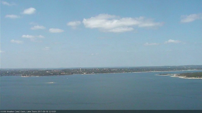 Lake Travis webcam, September 16, 2017 11:15 AM CT