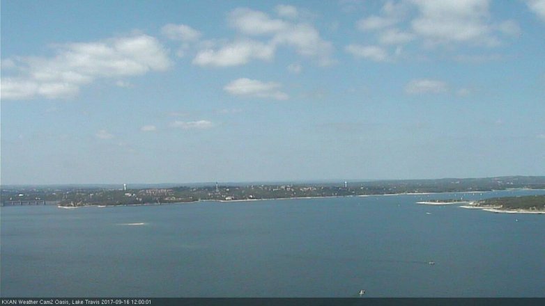 Lake Travis webcam, September 16, 2017 11:20 AM CT