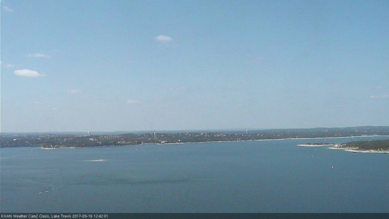 Lake Travis webcam, September 16, 2017 12:00 PM CT