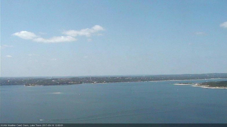 Lake Travis webcam, September 16, 2017 12:05 PM CT