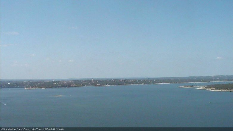 Lake Travis webcam, September 16, 2017 12:10 PM CT