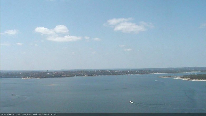 Lake Travis webcam, September 16, 2017 12:20 PM CT