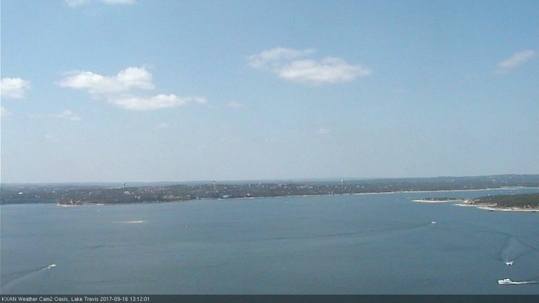 Lake Travis webcam, September 16, 2017 12:40 PM CT