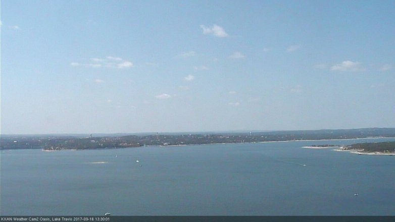 Lake Travis webcam, September 16, 2017 12:50 PM CT