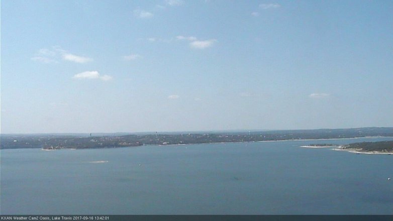 Lake Travis webcam, September 16, 2017 1:10 PM CT