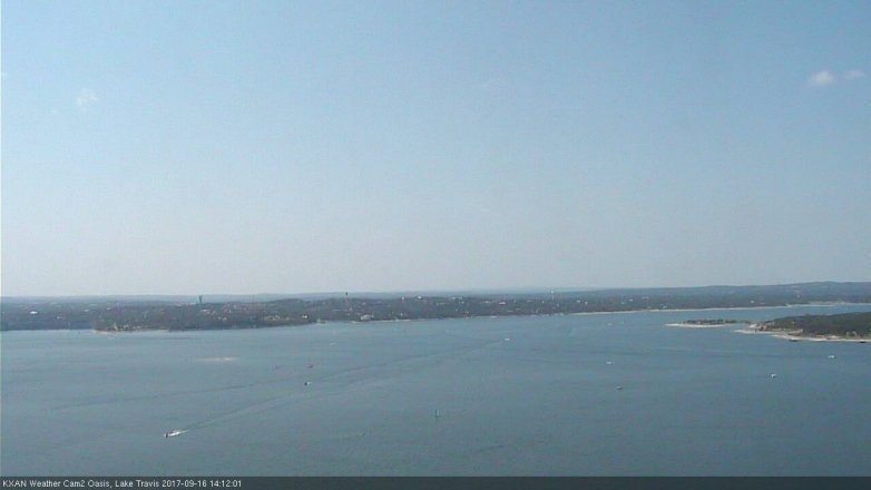 Lake Travis webcam, September 16, 2017 1:20 PM CT
