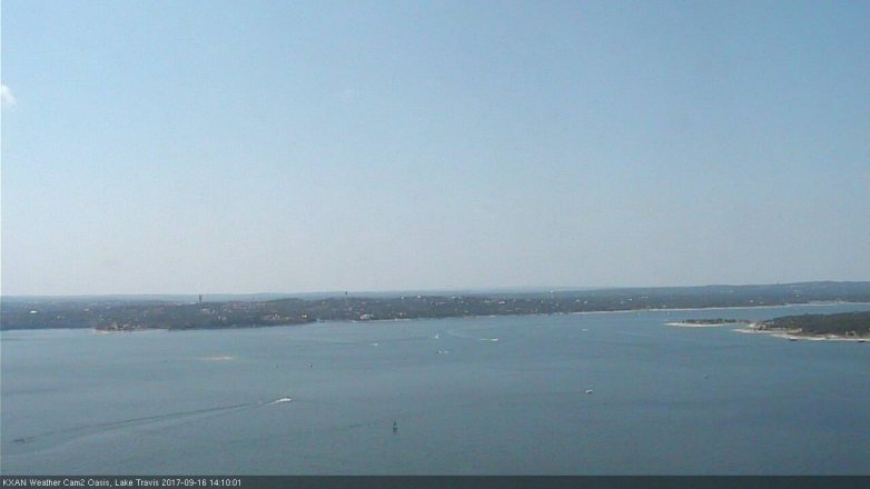 Lake Travis webcam, September 16, 2017 1:25 PM CT