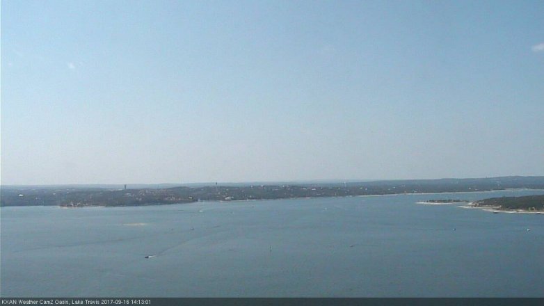 Lake Travis webcam, September 16, 2017 1:40 PM CT