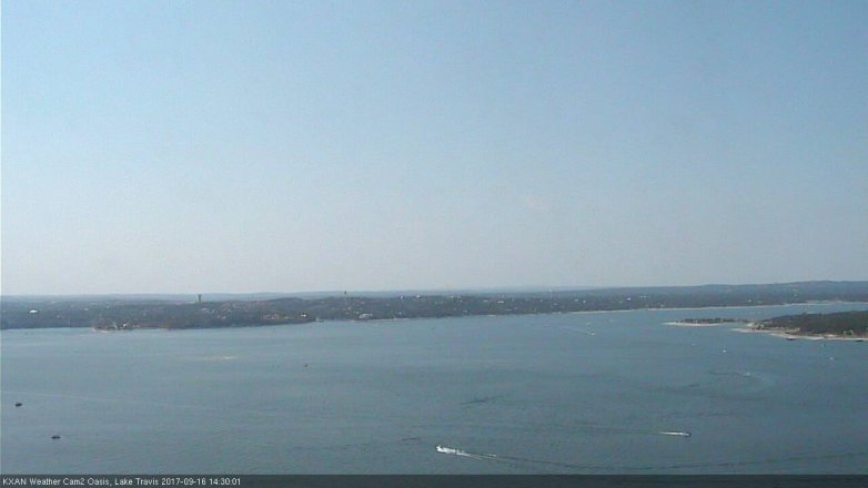 Lake Travis webcam, September 16, 2017 1:45 PM CT
