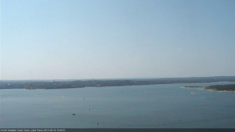 Lake Travis webcam, September 16, 2017 2:05 PM CT