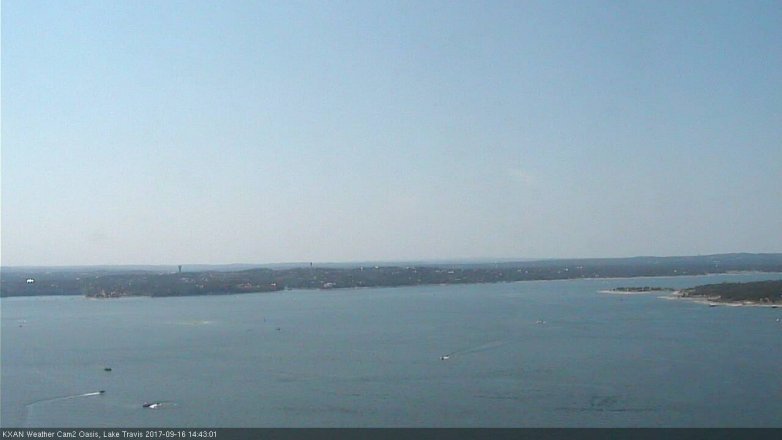 Lake Travis webcam, September 16, 2017 2:15 PM CT