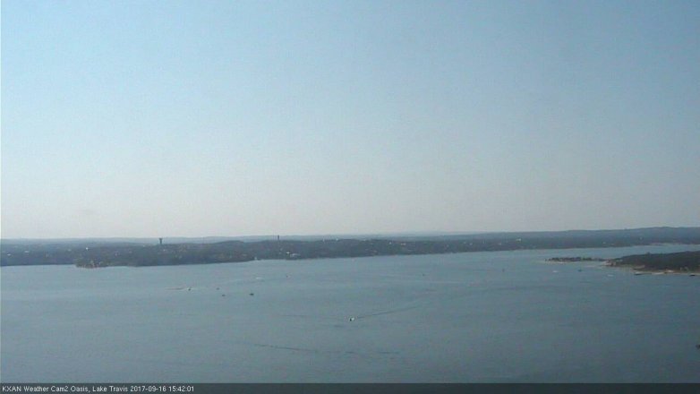 Lake Travis webcam, September 16, 2017 2:45 PM CT