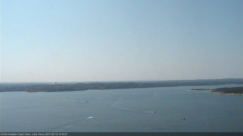 Lake Travis webcam, September 16, 2017 2:50 PM CT