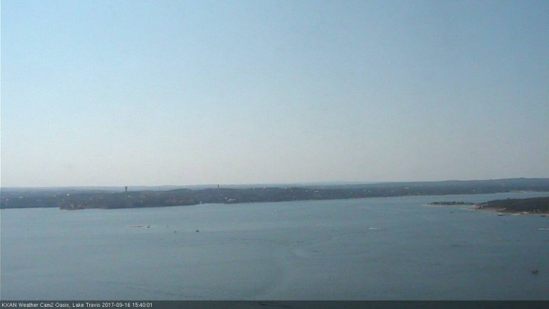 Lake Travis webcam, September 16, 2017 2:55 PM CT