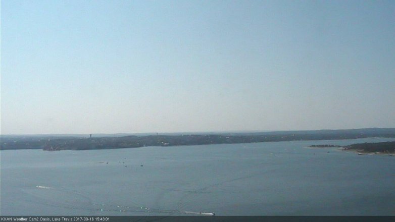 Lake Travis webcam, September 16, 2017 3:10 PM CT