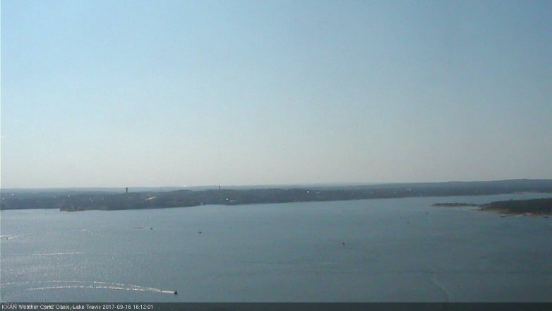 Lake Travis webcam, September 16, 2017 3:15 PM CT