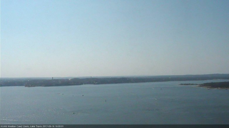 Lake Travis webcam, September 16, 2017 3:30 PM CT