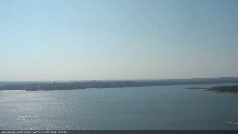 Lake Travis webcam, September 16, 2017 3:35 PM CT