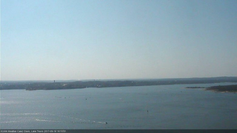 Lake Travis webcam, September 16, 2017 3:40 PM CT
