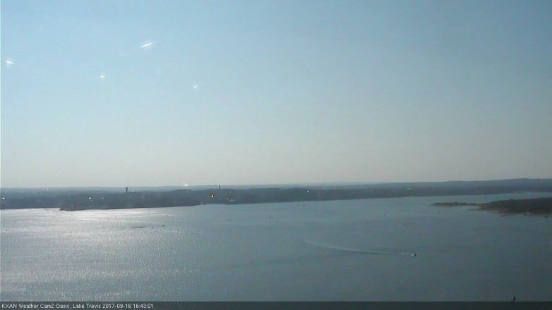 Lake Travis webcam, September 16, 2017 3:50 PM CT