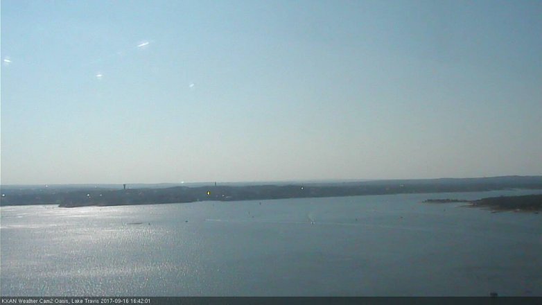 Lake Travis webcam, September 16, 2017 4:05 PM CT