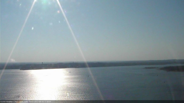 Lake Travis webcam, September 16, 2017 4:50 PM CT