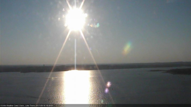 Lake Travis webcam, September 16, 2017 5:40 PM CT