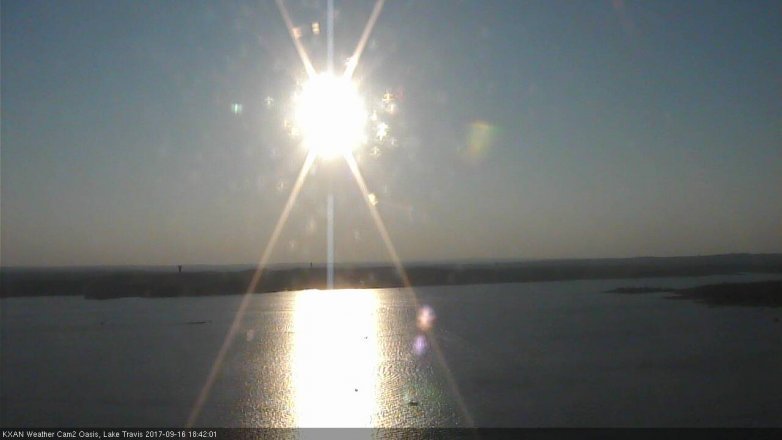 Lake Travis webcam, September 16, 2017 5:50 PM CT