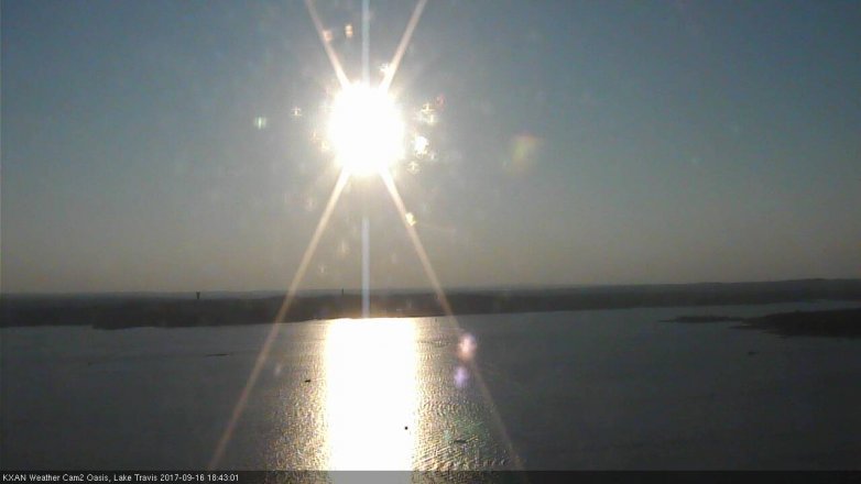 Lake Travis webcam, September 16, 2017 6:00 PM CT