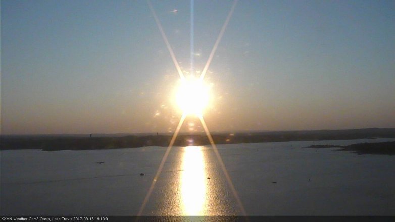 Lake Travis webcam, September 16, 2017 6:15 PM CT