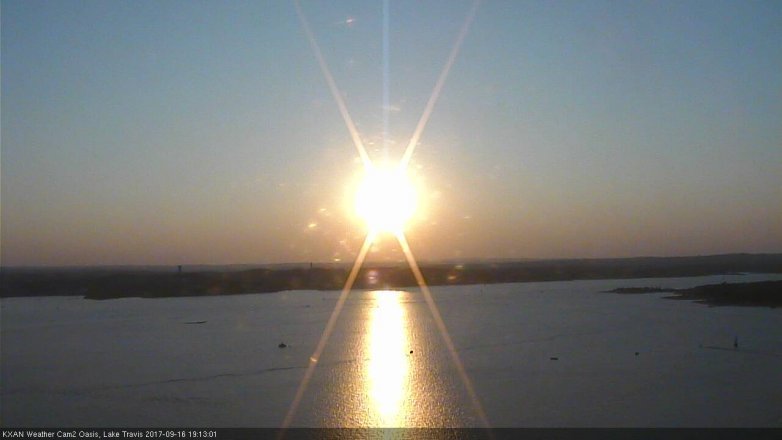 Lake Travis webcam, September 16, 2017 6:20 PM CT