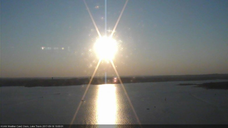 Lake Travis webcam, September 16, 2017 6:25 PM CT