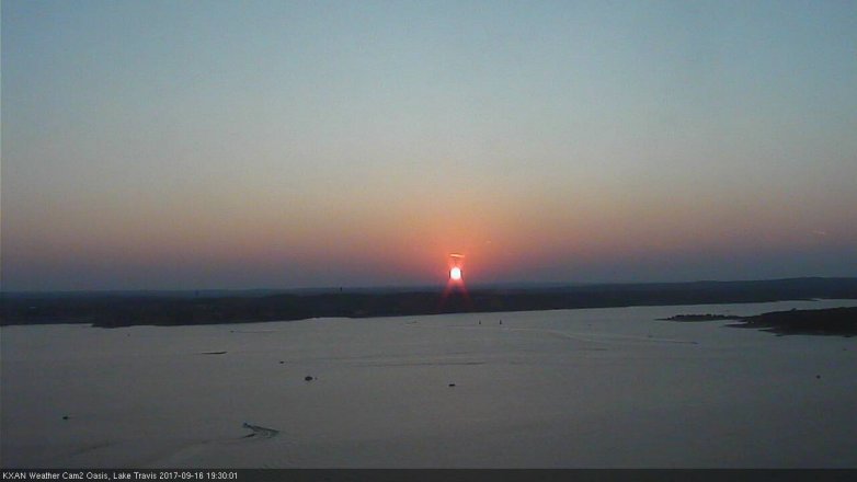Lake Travis webcam, September 16, 2017 6:35 PM CT