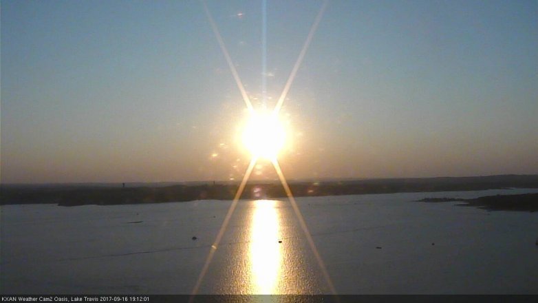 Lake Travis webcam, September 16, 2017 6:40 PM CT