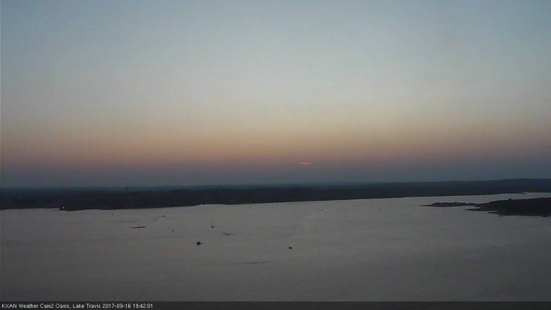 Lake Travis webcam, September 16, 2017 6:45 PM CT