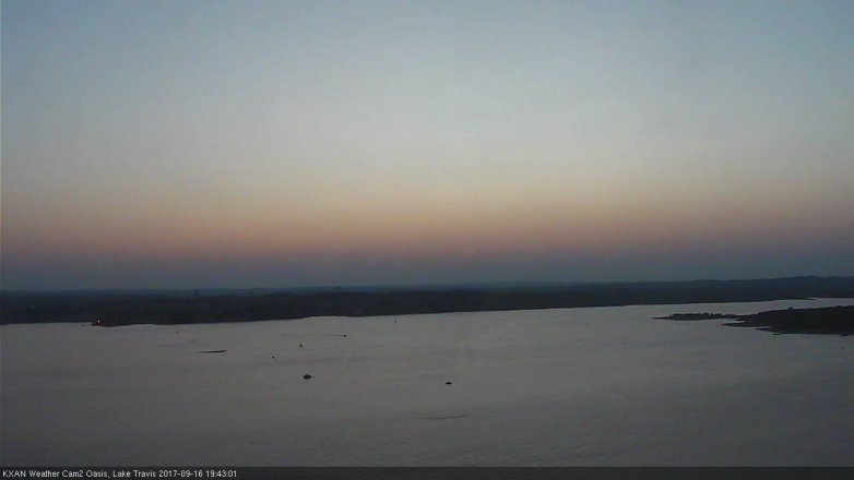 Lake Travis webcam, September 16, 2017 7:10 PM CT