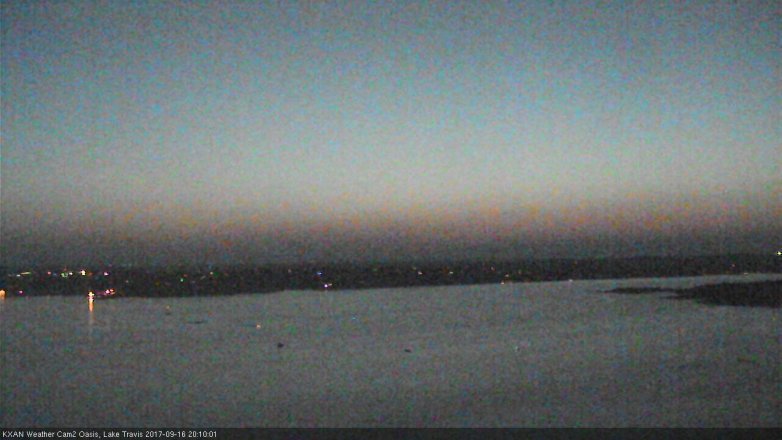 Lake Travis webcam, September 16, 2017 7:20 PM CT
