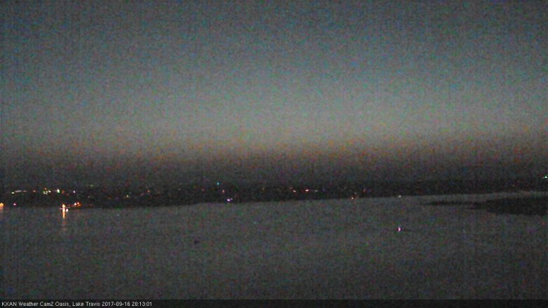 Lake Travis webcam, September 16, 2017 7:40 PM CT