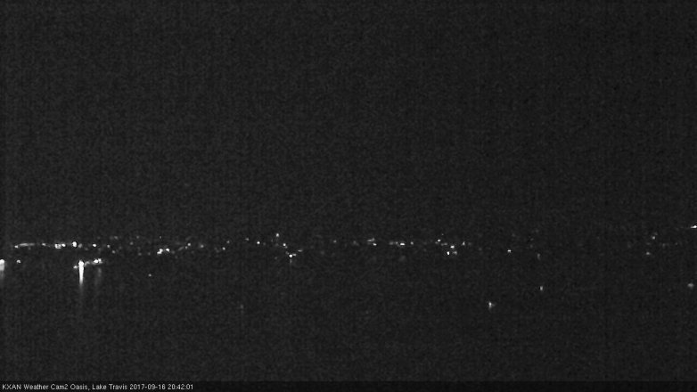 Lake Travis webcam, September 16, 2017 8:00 PM CT