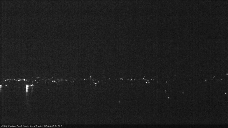 Lake Travis webcam, September 16, 2017 8:15 PM CT