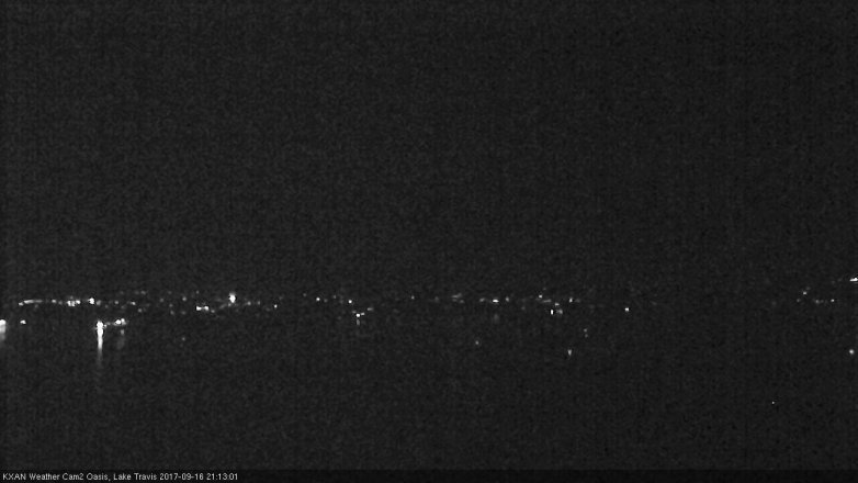 Lake Travis webcam, September 16, 2017 8:40 PM CT