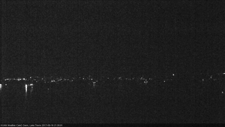 Lake Travis webcam, September 16, 2017 8:50 PM CT