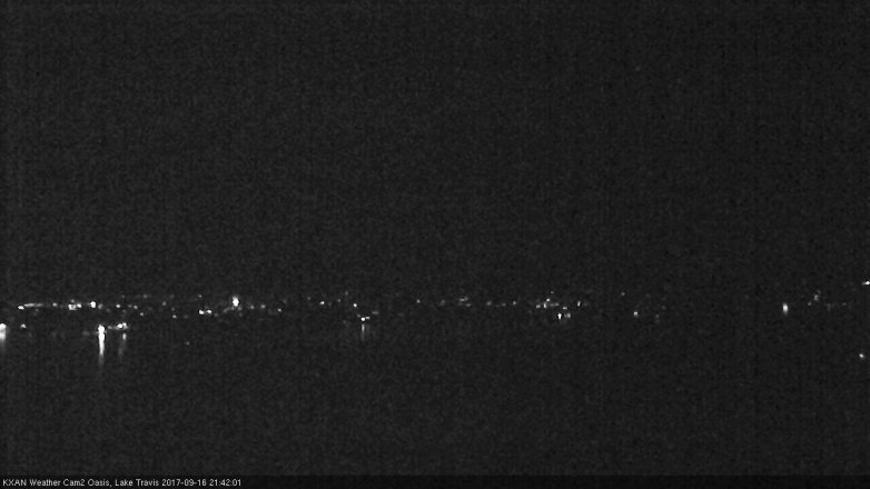 Lake Travis webcam, September 16, 2017 9:00 PM CT