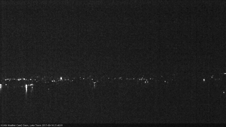 Lake Travis webcam, September 16, 2017 9:05 PM CT